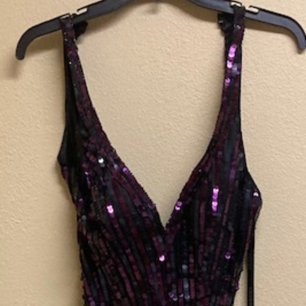 Primavera Couture Black Plum Sequins